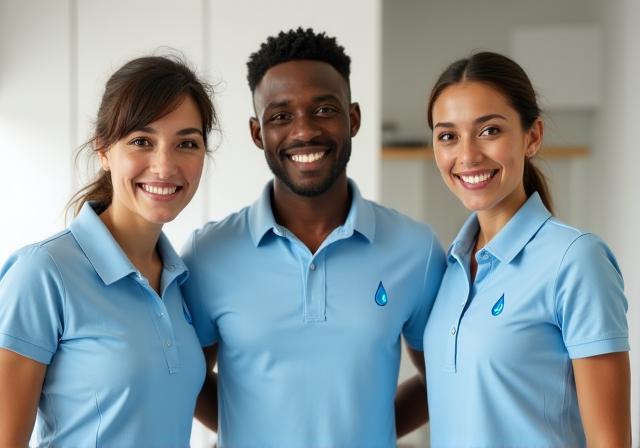 Team goalerlock.click in divisa professionale sorridente